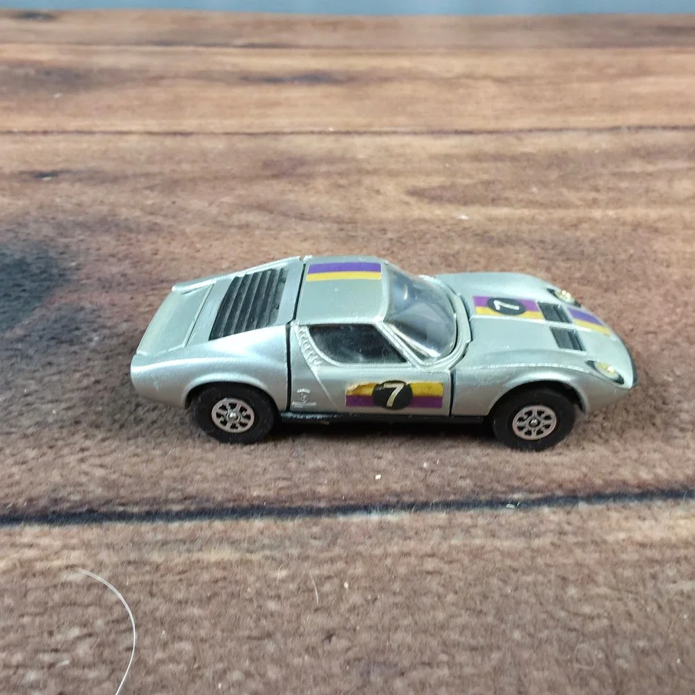 Corgi Toys Lamborghini Miura P400 Kids OS Silver Good Diecast Racing Car #7